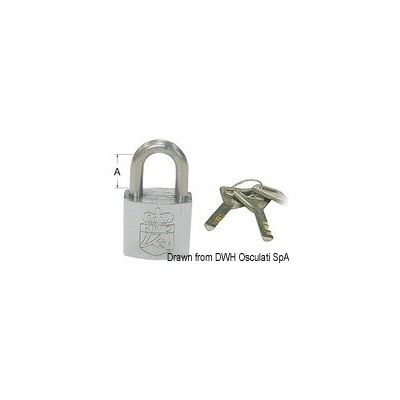 Acquista online Lucchetto acciaio inox 50x31 mm ATTREZZATURE DI COPERTA 3802150 19,00 €