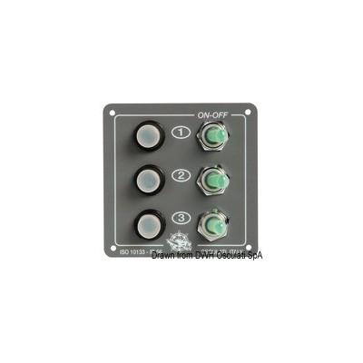Acquista online Pannello 3 interruttori riarmabili EQUIPAGGIAMENTO ELETTRICO 1480000 28,50 €