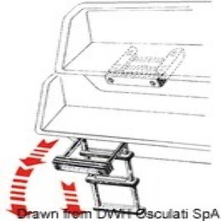 Scaletta inox a scomparsa 3 gradini