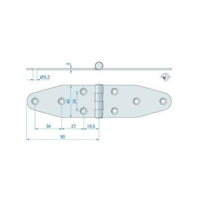 Acquista online CERNIERA INOX mm.180x40 ATTREZZATURE DI COPERTA 27.042921 6,00 €