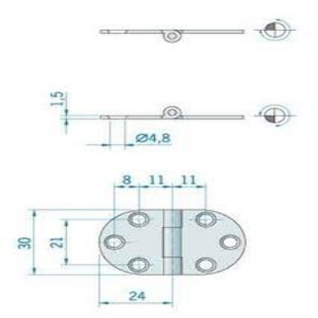 CERNIERA INOX mm.40x59
