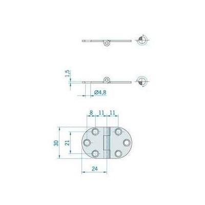 Acquista online CERNIERA INOX mm.47x30 CAPOV ATTREZZATURE DI COPERTA 27.042947 3,20 €