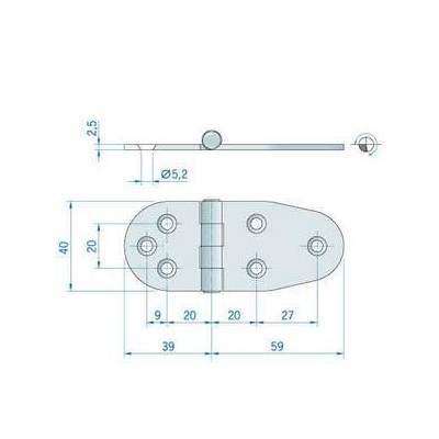 Acquista online CERNIERA INOX mm. 88x38 ATTREZZATURE DI COPERTA 27.042907 3,50 €