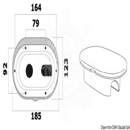 Box doccia bianco tubo PVC 2,5 m uscita posteriore/laterale