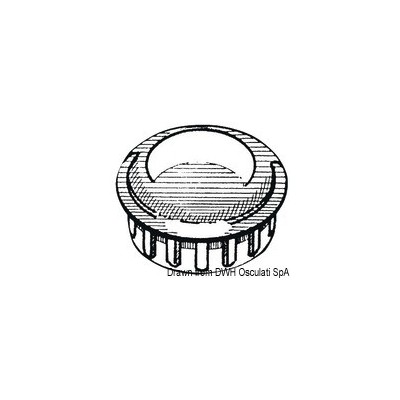 Acquista online Cappuccio terminale ABS cromato 22 mm ATTREZZATURE DI COPERTA 4121007 0,60 €