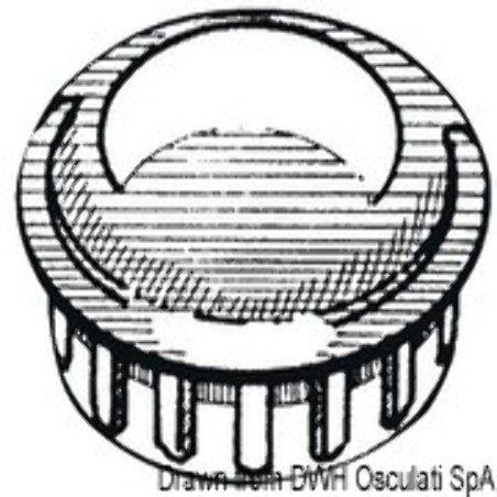 Cappuccio terminale ABS cromato 22 mm